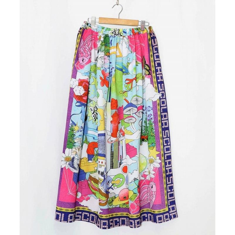 ScoLar（スカラー） スカート SALE ScoLar 161627 レトロスカーフ柄