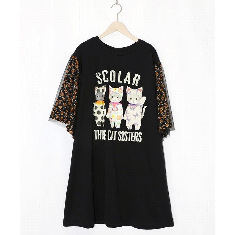 ScoLar（スカラー） ワンピース SALE ScoLar 161628 おしゃれネコ