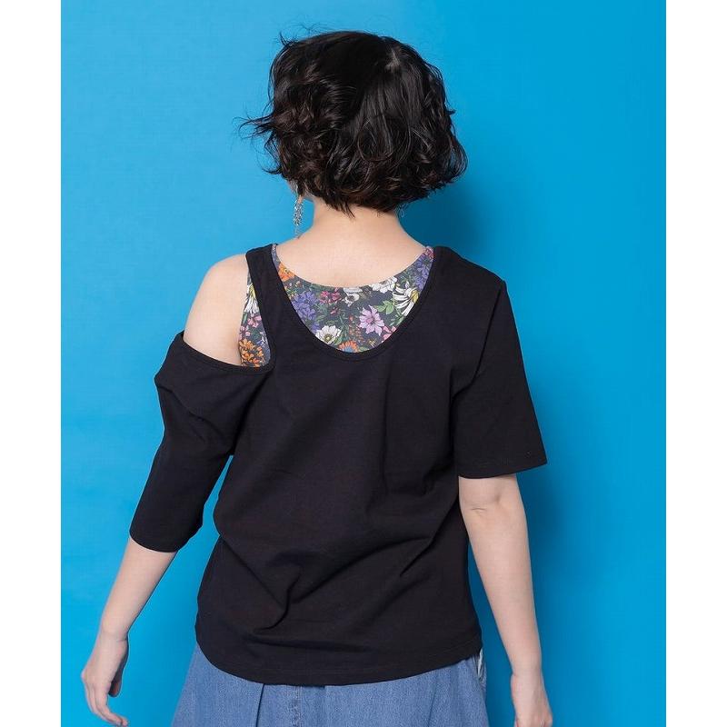 ScoLar（スカラー） トップス 161664 2柄展開 タンクトップ付き3wayT