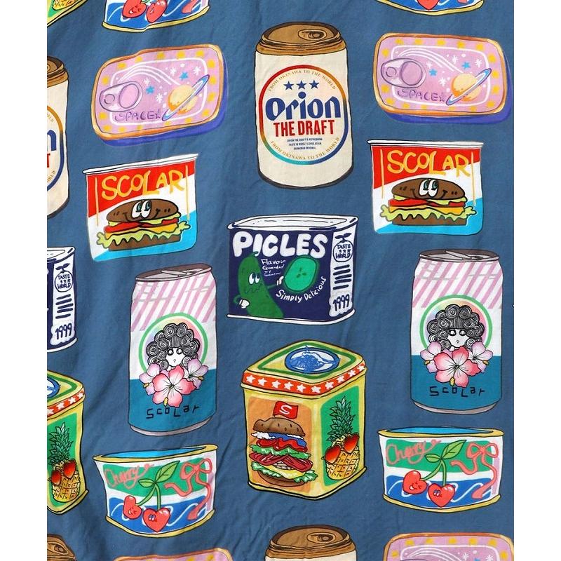 スカラー　161682：orion×ScoLar トロピカルポップ缶総柄シャツ 161682：orion×ScoLar トロピカルポップ缶総柄シャツの通販-ScoLar