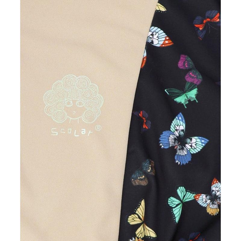 ScoLar（スカラー） ワンピース SALE ScoLar 162621 レーステープ×蝶柄