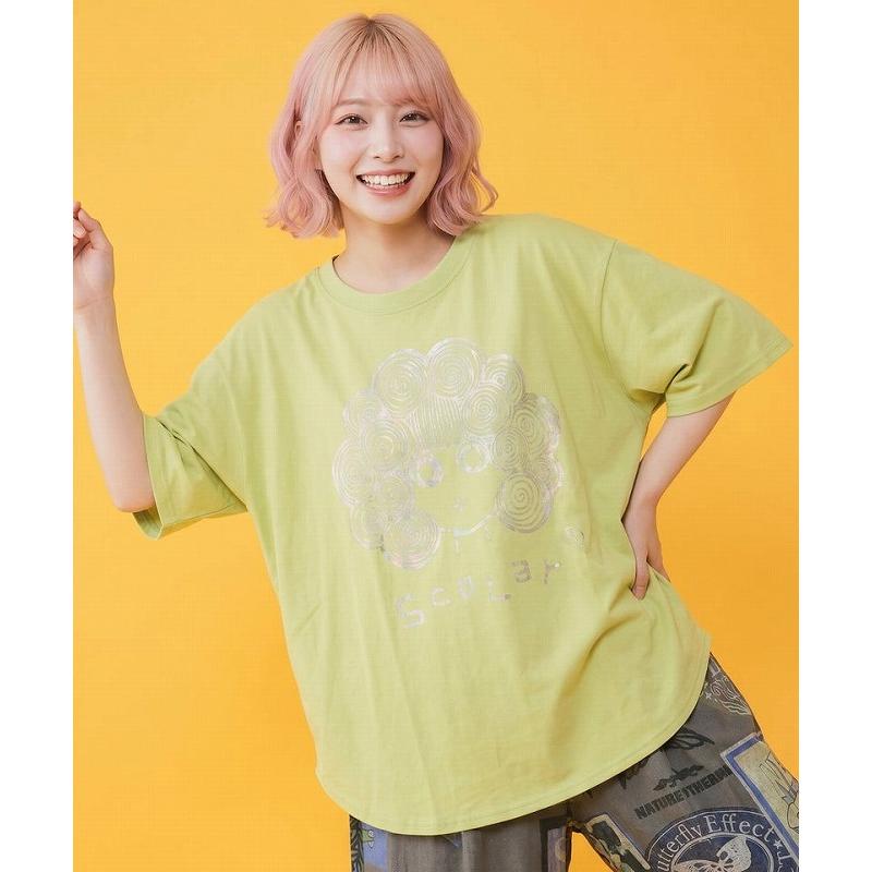ScoLar（スカラー） Tシャツ SALE ScoLar 162654 オーロラ箔プリント