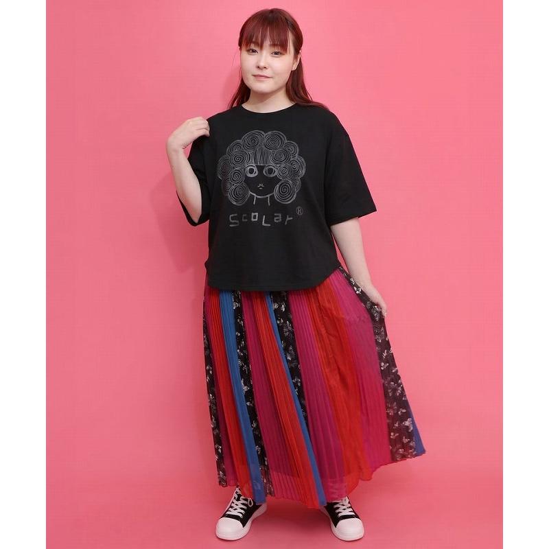 ScoLar（スカラー） Tシャツ SALE ScoLar 162654 オーロラ箔プリント