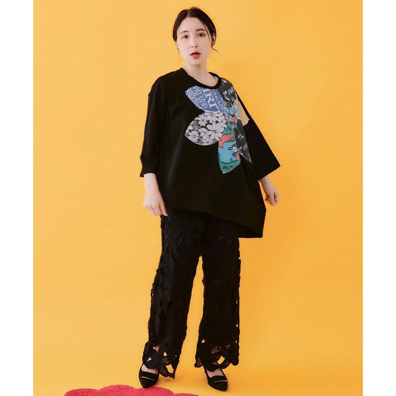 パンツ SALE ScoLar スカラー 162660 かぎ針風 大花レース編みパンツ ボトムス カジュアル レトロ ガーリー 原宿系 個性的 ポイント | ScoLar | 03