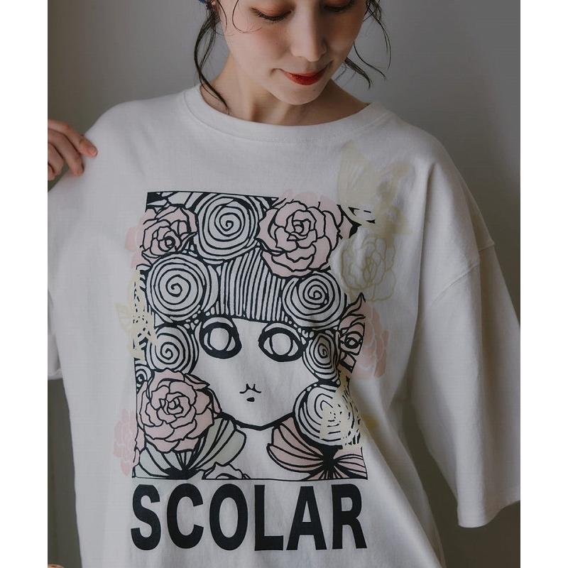ScoLar（スカラー） Tシャツ 162665 色づくスカラーちゃんUVプリントT