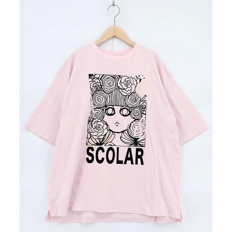 ScoLar（スカラー） Tシャツ 新作 162665 色づくスカラーちゃんUV