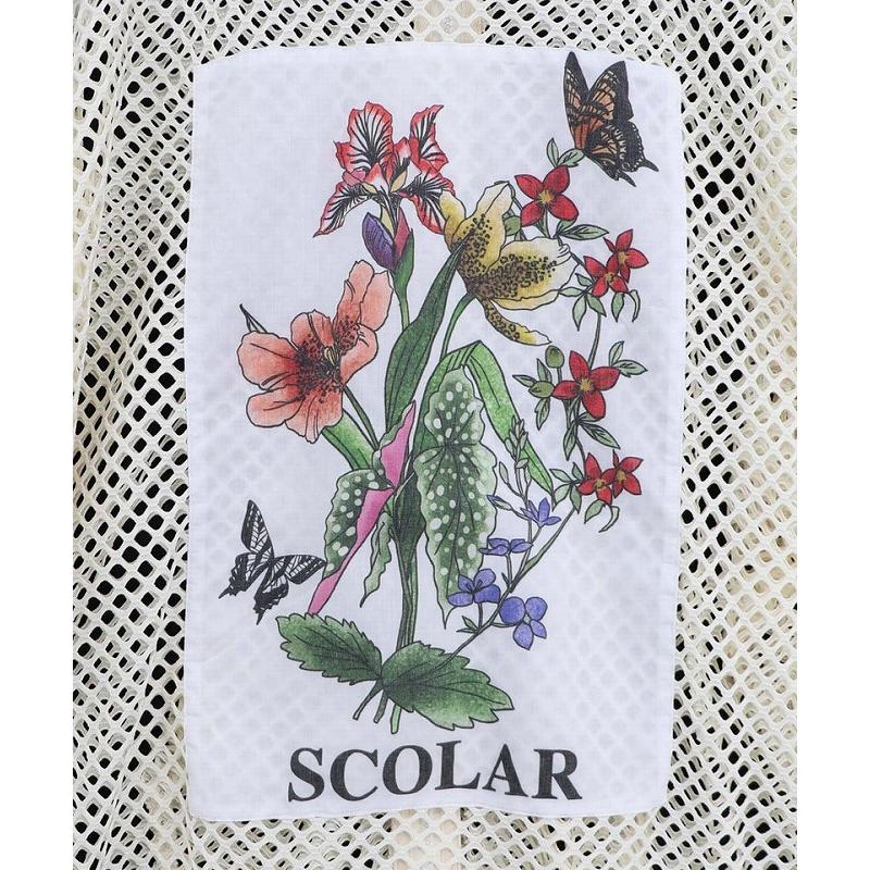 パーカー SALE ScoLar スカラー 162687 熱帯花柄アップリケ付き ライン入りメッシュパーカー 羽織り カジュアル ストリート 原宿系 個性的 ポイント | ScoLar | 06