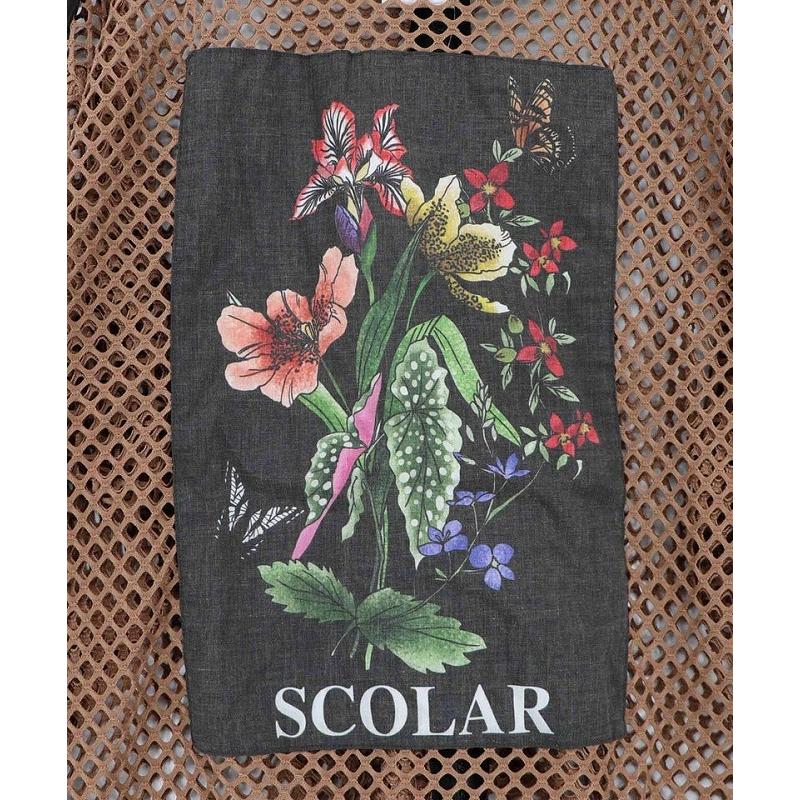 パーカー SALE ScoLar スカラー 162687 熱帯花柄アップリケ付き ライン入りメッシュパーカー 羽織り カジュアル ストリート 原宿系 個性的 ポイント | ScoLar | 09
