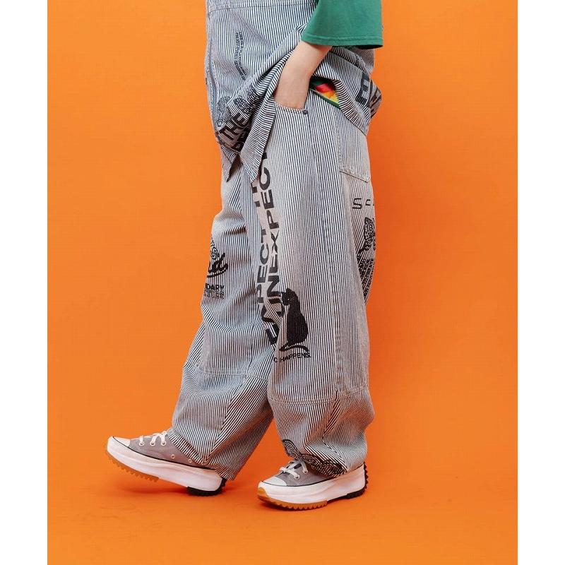 パンツ ScoLar スカラー 162743 ロゴ半ラバープリント デニムorヒッコリーパンツ ボトムス カジュアル レトロ 原宿系 個性的 ポイント | ScoLar | 05