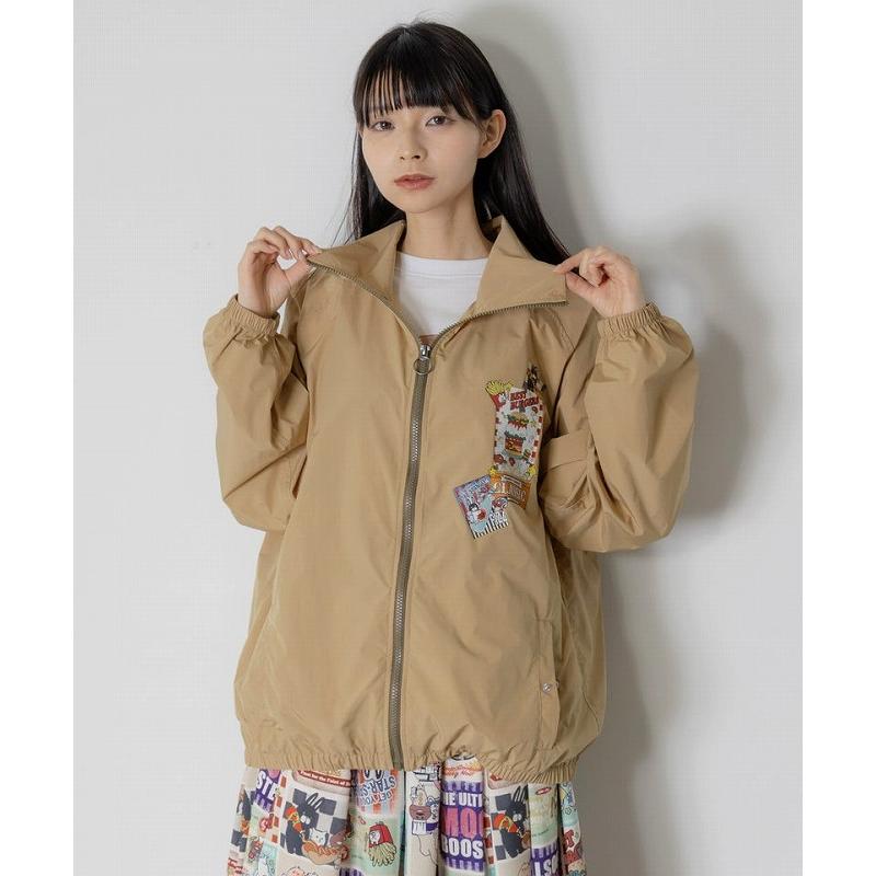 レディース ファッション かわいい ブルゾン ScoLar スカラー 163601 なめこ×ScoLar クラシックダイナー パッカブルブルゾン コラボ 原宿系 個性的 ポイント | ScoLar | 02