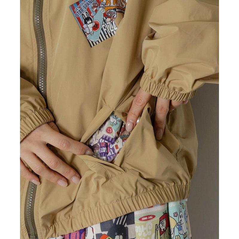 レディース ファッション かわいい ブルゾン ScoLar スカラー 163601 なめこ×ScoLar クラシックダイナー パッカブルブルゾン コラボ 原宿系 個性的 ポイント | ScoLar | 05