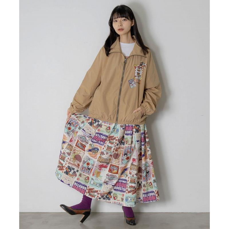 レディース ファッション かわいい スカート ScoLar スカラー 163602 なめこ×ScoLar クラシックダイナー 総柄スカート コラボ 原宿系 個性的 ポイント | ScoLar | 04