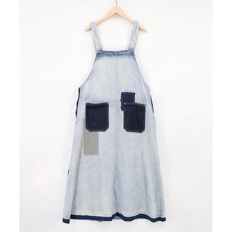 SALE レディース ファッション かわいい スカート ジャンスカ ScoLar スカラー 163605 ポケットがいっぱい リメイク調ジャンパースカート レトロ 原宿系 個性的 | ScoLar | 08