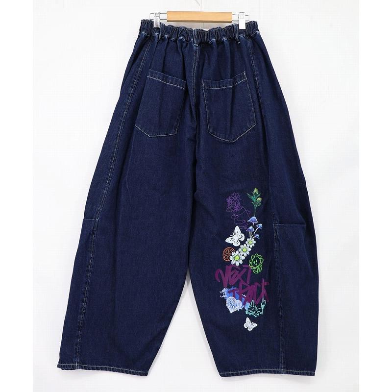 レディース ファッション かわいい パンツ ボトムス ScoLar スカラー 163676 チェック巻きスカート付き 3wayデニムパンツ レトロ 原宿系 個性的 ポイント | ScoLar | 09