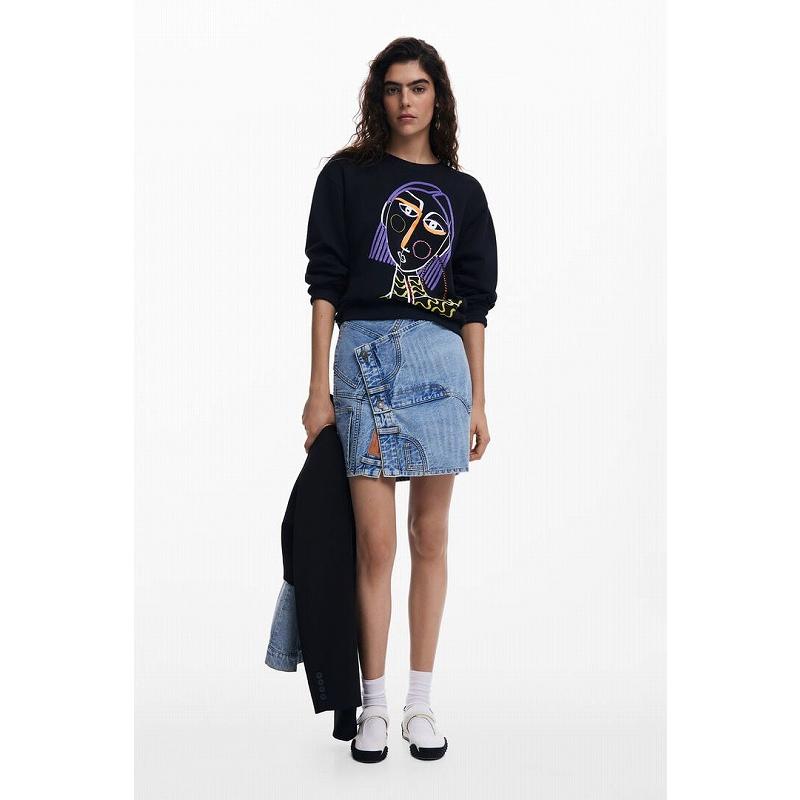 トップス 【Desigual/デシグアル】25SWSK08 プリントスウェット カジュアル アート 個性的 原宿系 ポイント_2