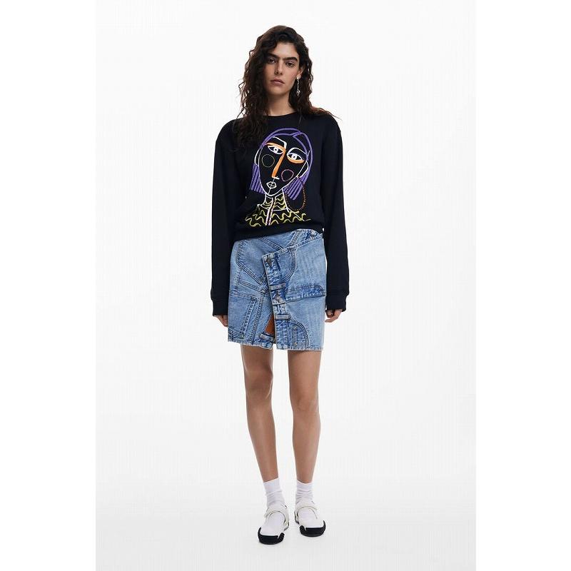 トップス 【Desigual/デシグアル】25SWSK08 プリントスウェット カジュアル アート 個性的 原宿系 ポイント_4