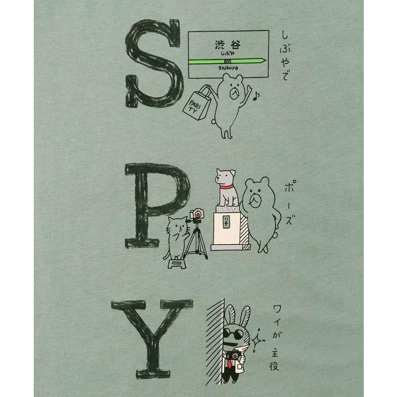 Tシャツ ScoLar Parity スカラー パリティ 342112 クマとウサギのSPYプリントTシャツ トップス カジュアル 原宿系 個性的 ユニセックス｜pappa｜04