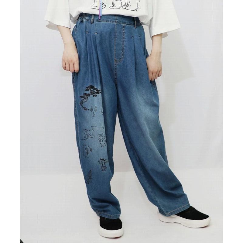 スカラーパリティ　352123：Parityの妖怪柄 冷感デニム ScoLar Parity パンツ SALE スカラー パリティ 352123 Parityの
