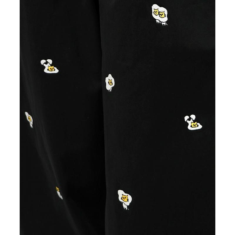 スカラーパリティ　 353108：パリティーのネコ目玉焼き刺繍パンツ ScoLar Parity パンツ スカラー パリティ 353108 パリティーの