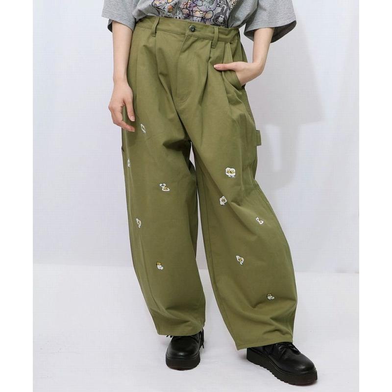 スカラーパリティ　 353108：パリティーのネコ目玉焼き刺繍パンツ ScoLar Parity パンツ スカラー パリティ 353108 パリティーの