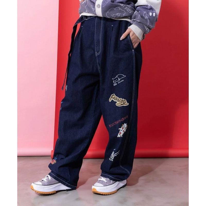 パンツ ScoLar Parity スカラー パリティ 361102 らくがき風ワッペンベルト付きパンツ ボトムス 原宿系 個性的 ユニセックス ポイント | ScoLar Parity | 04