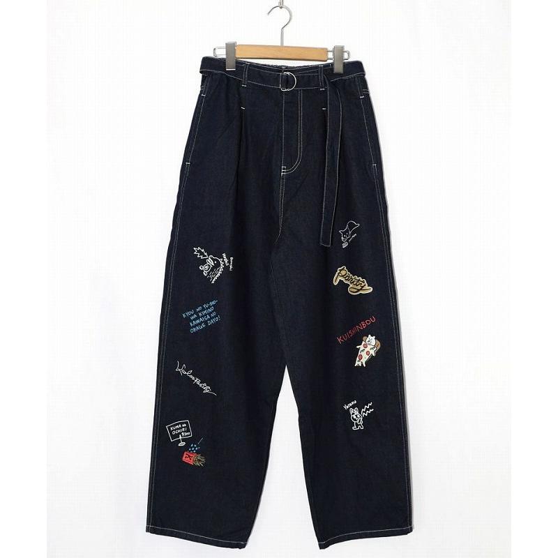 パンツ ScoLar Parity スカラー パリティ 361102 らくがき風ワッペンベルト付きパンツ ボトムス 原宿系 個性的 ユニセックス ポイント | ScoLar Parity | 08