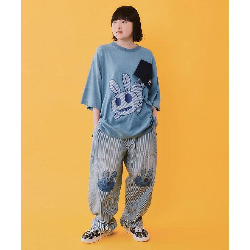 パンツ SALE ScoLar Parity スカラー パリティ 362115 ヒッコリーorデニム 膝アップリケパンツ ボトムス カジュアル ストリート 原宿系 個性的 ユニセックス | ScoLar Parity | 03