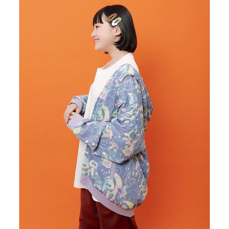 パーカー ScoLar Parity スカラー パリティ 362127 Parityキャラ大集合ペイント風柄 接触冷感パーカー 羽織り ポップ 原宿系 個性的 ユニセックス | ScoLar Parity | 04