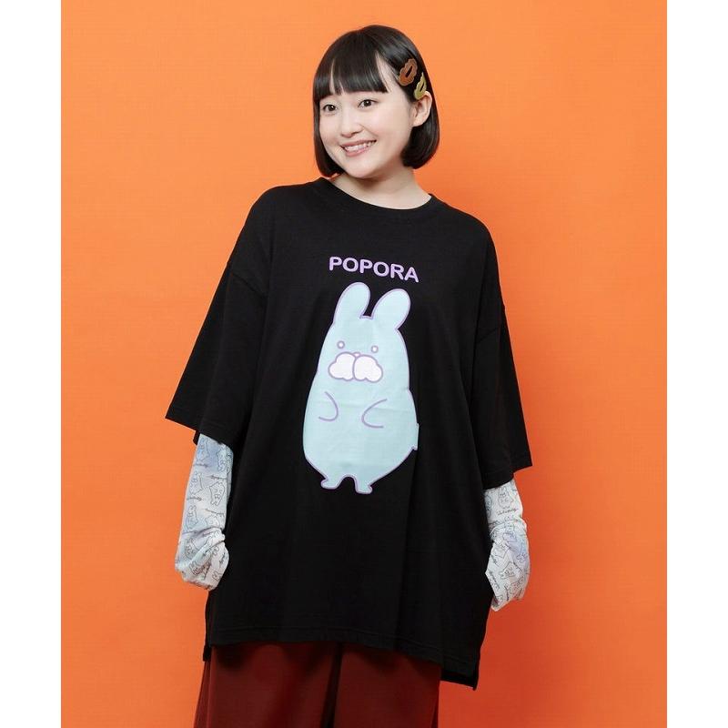 SALE レディース ファッション かわいい Tシャツ トップス ユニセックス ScoLar Parity スカラー パリティ 362129 ポンポン ポポラ柄Tシャツ カジュアル 原宿系 | ScoLar Parity