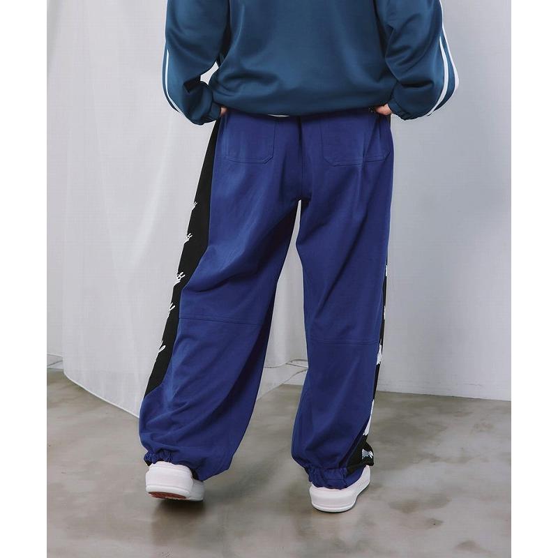 パンツ 新作 ScoLar Parity スカラー パリティ 363103 無地×UFO離脱ウサギ柄 切替パンツ ボトムス カジュアル 原宿系 個性的 ユニセックス | ScoLar Parity | 07