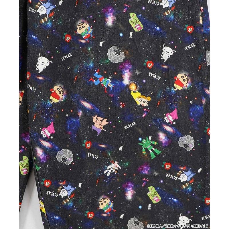 パンツ ScoLar スカラー 462021 クレヨンしんちゃん×ScoLar 花宇宙の総柄パンツ ボトムス カジュアル コラボ 原宿系 個性的 ポイント | ScoLar | 08