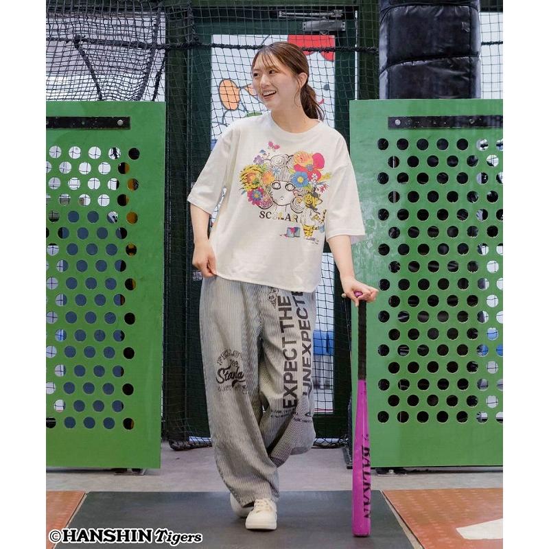 Tシャツ SALE ScoLar スカラー 462024 阪神タイガース×ScoLar スカラー花柄ｘちいさなトラのこども柄Ｔシャツ トップス コラボ 原宿系 個性的 ポイント | ScoLar | 03
