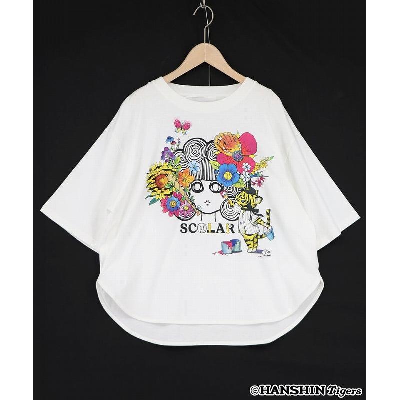 Tシャツ SALE ScoLar スカラー 462024 阪神タイガース×ScoLar スカラー花柄ｘちいさなトラのこども柄Ｔシャツ トップス コラボ 原宿系 個性的 ポイント | ScoLar | 06