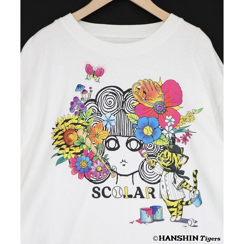 Tシャツ SALE ScoLar スカラー 462024 阪神タイガース×ScoLar スカラー花柄ｘちいさなトラのこども柄Ｔシャツ トップス コラボ 原宿系 個性的 ポイント | ScoLar | 07