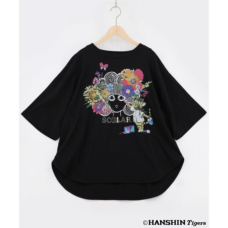 Tシャツ SALE ScoLar スカラー 462024 阪神タイガース×ScoLar スカラー花柄ｘちいさなトラのこども柄Ｔシャツ トップス コラボ 原宿系 個性的 ポイント | ScoLar | 08