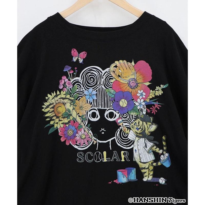 Tシャツ SALE ScoLar スカラー 462024 阪神タイガース×ScoLar スカラー花柄ｘちいさなトラのこども柄Ｔシャツ トップス コラボ 原宿系 個性的 ポイント | ScoLar | 09