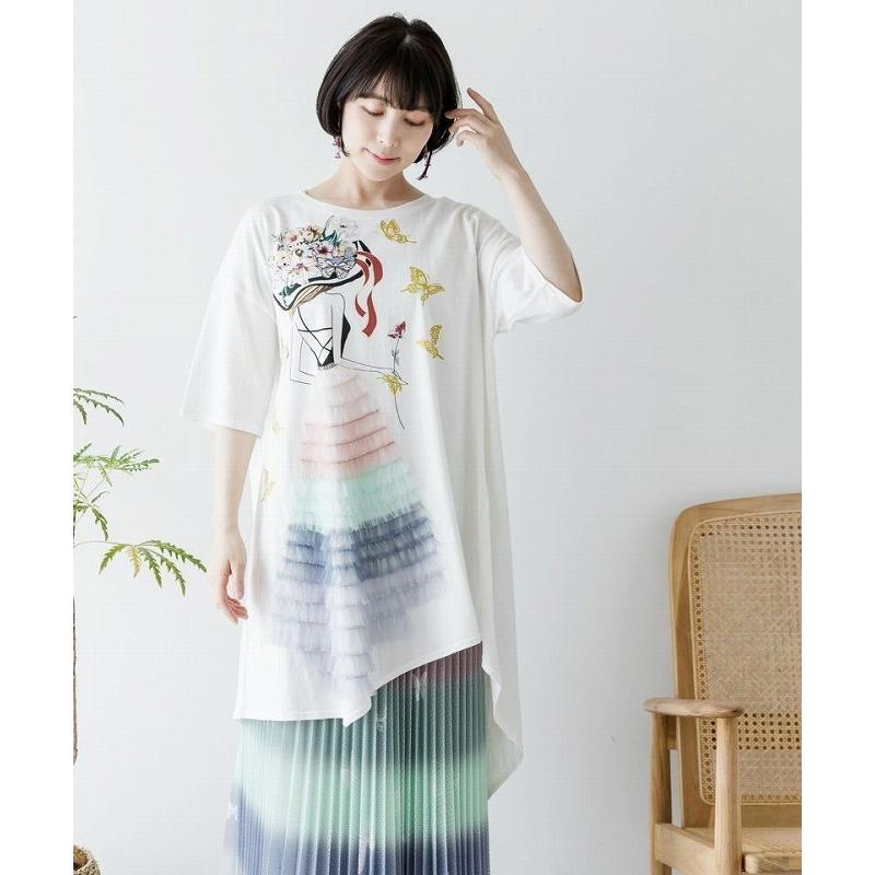 最安値挑戦 フォトジェニック インスタ映え スカラー スカートチュールアップリケワンピース イズ Scolar Sale Is フリル 5247 原宿系 フェミニン ガーリー ワンピース カラー オフホワイト Www Oroagri Eu