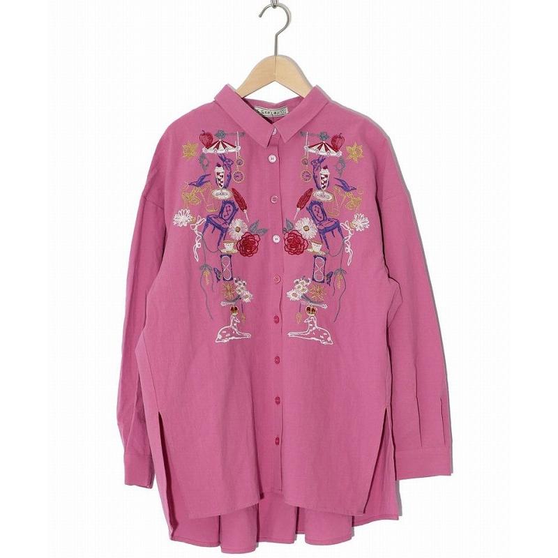 iS ScoLar シャツ SALE is イズ スカラー 551219 花とモチーフ