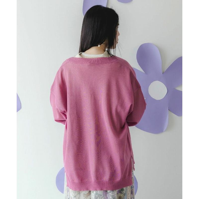 カーディガン SALE is ScoLar イズ スカラー 552276 バラ柄コード刺繍 シアーニットカーディガン 羽織り フェミニン ガーリー 原宿系 個性的 ポイント | iS ScoLar | 05