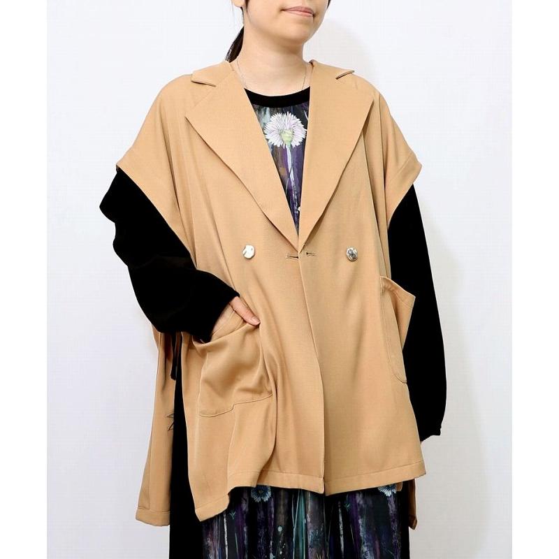 iS ScoLar - iS ScoLar 553210：リボン刺繍テーラードジレ iS ScoLar（イズスカラー） ジレ SALE is ScoLar イズ スカラー 553210