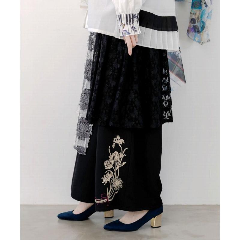 iS ScoLar パンツ 新作 is イズ スカラー 553230 レース×チェック柄 異  