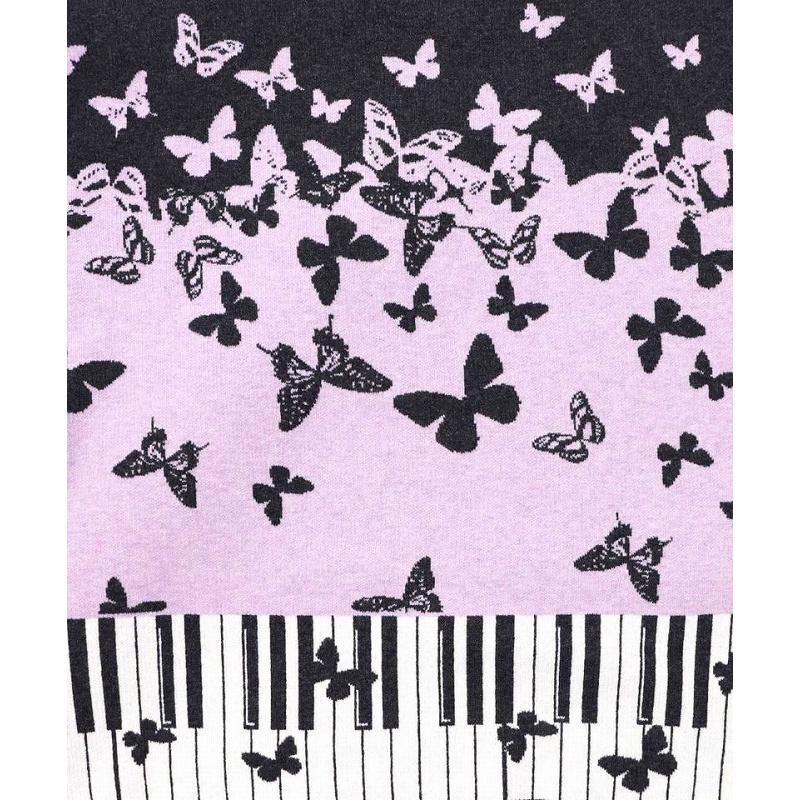 iS ScoLar（イズスカラー） ニット イズ スカラー 553262 ピアノ×蝶柄