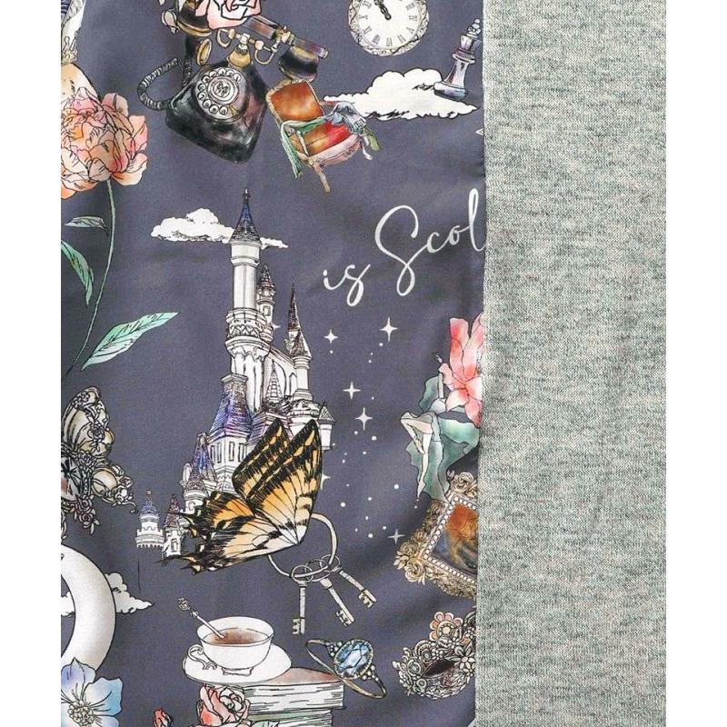 カーディガン SALE is ScoLar イズ スカラー 553286 アンティーク柄 3素材切替ロングカーディガン 羽織り シック フェミニン ガーリー 原宿系 個性的 ポイント | iS ScoLar | 07