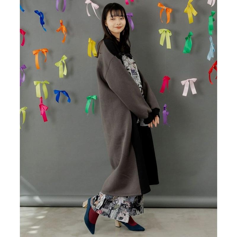 ワンピース SALE is ScoLar イズ スカラー 553287 コラージュ柄裏起毛ワンピース シック フェミニン 原宿系 個性的 ポイント | iS ScoLar | 05