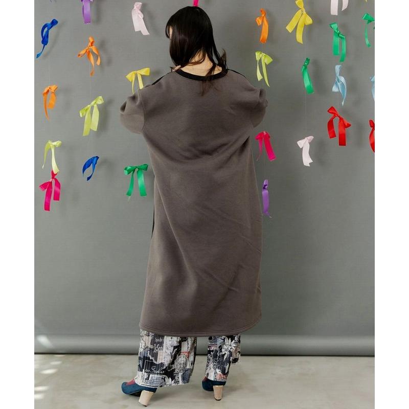 ワンピース SALE is ScoLar イズ スカラー 553287 コラージュ柄裏起毛ワンピース シック フェミニン 原宿系 個性的 ポイント | iS ScoLar | 06