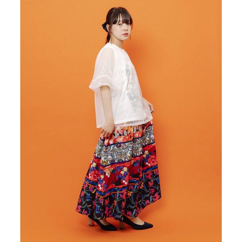スカート is ScoLar イズ スカラー 562261 アンティーク調パッションムード柄スカート ボトムス カジュアル フェミニン 原宿系 個性的 ポイント | iS ScoLar | 04