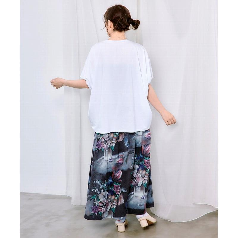トップス is ScoLar イズ スカラー 562262 彩調 花蝶柄シルケットタッチプルオーバー カジュアル フェミニン ガーリー 原宿系 個性的 ポイント | iS ScoLar | 06