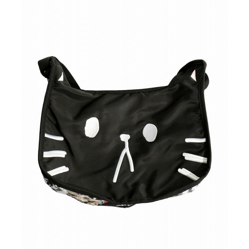 バッグ SALE ScoLar スカラー 631404 ネコ ショルダーバッグ 猫 カジュアル キャラクター 個性的 原宿系 :631404:Pappa Duduu 通販 スカラー 大きなポケット3パターンナイロンショルダー