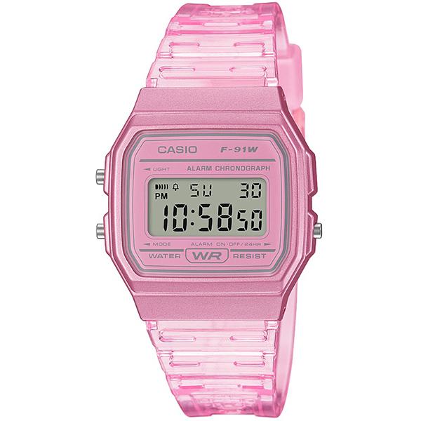 【CASIO カシオ】腕時計 チープカシオ ユニセックス CASIOスタンダード F-91WS-4JH ピンク【日常生活用防水 デジタル】★Gift box入り | スタンダード デジタル