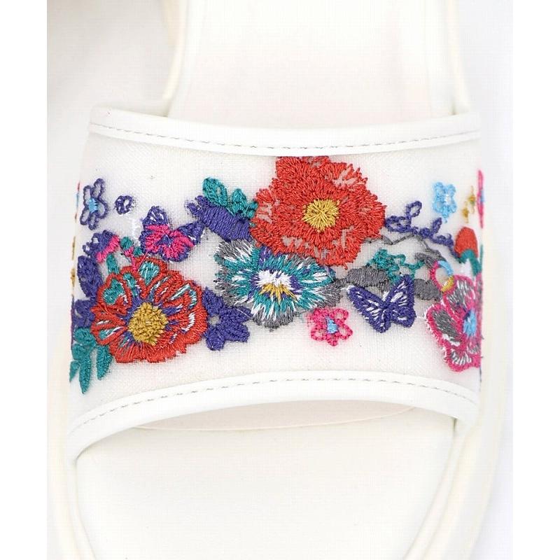 ScoLar（スカラー） サンダル 新作 SS-196 花柄刺繍サンダル 靴